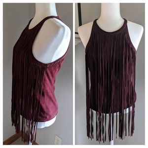 Authentic Suede Fringed top. Cusp by Neiman Marcus.